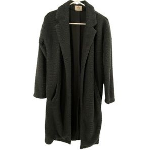 Marine Layer Black Textured Coat